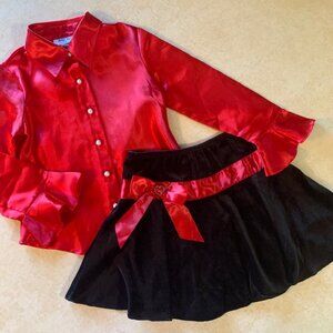 Amy Byer 2 pc Red Black Outift Girls sz 6